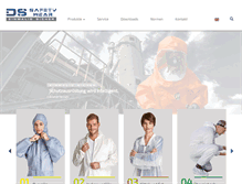Tablet Screenshot of dssafetywear.de